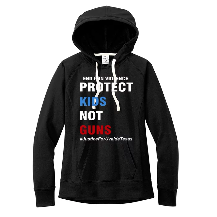 Protect Kids Not Guns #JusticeForUvalde Women's Fleece Hoodie