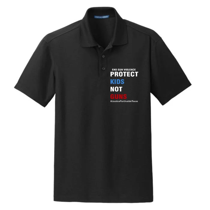 Protect Kids Not Guns #JusticeForUvalde Dry Zone Grid Performance Polo