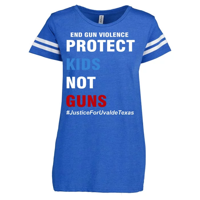 Protect Kids Not Guns #JusticeForUvalde Enza Ladies Jersey Football T-Shirt