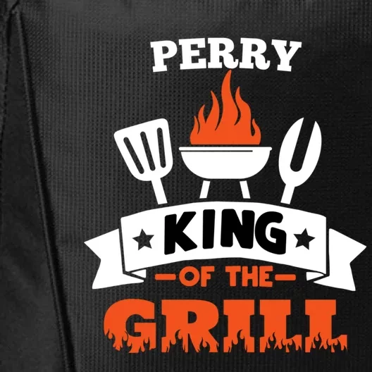 Perry King Of The Grill Grilling Bbq Chef Master Cooking Gift City Backpack