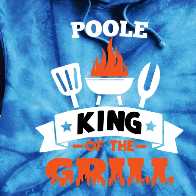 Poole King Of The Grill Grilling Bbq Chef Master Cooking Gift Tie Dye Hoodie