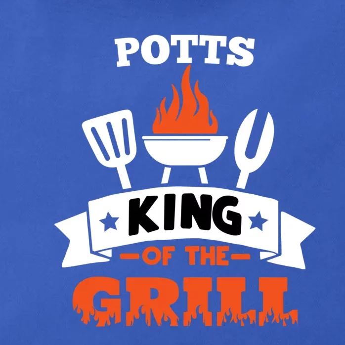 Potts King Of The Grill Grilling Bbq Chef Master Cooking Gift Zip Tote Bag