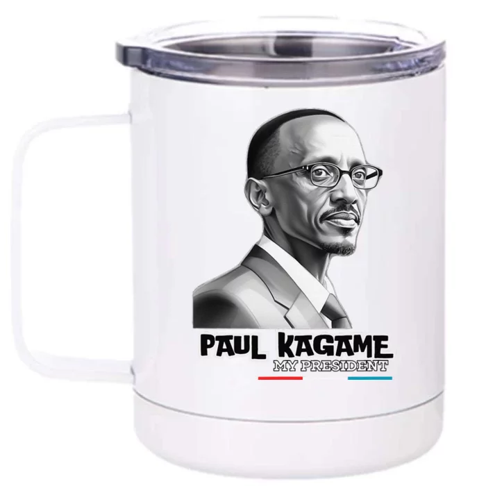 Paul Kagame Front & Back 12oz Stainless Steel Tumbler Cup