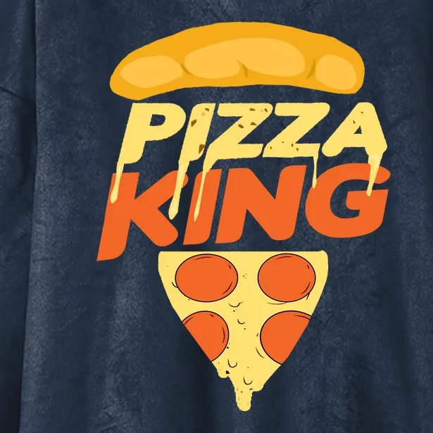 Pizza King Hooded Wearable Blanket