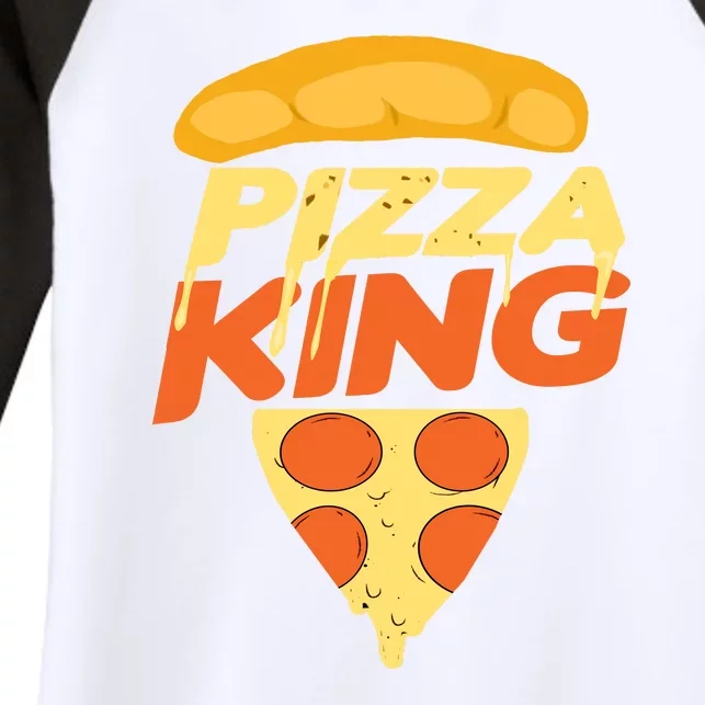 Pizza King Women's Tri-Blend 3/4-Sleeve Raglan Shirt