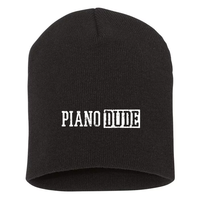 Piano Keyboard Player Musician Pianist Gift Short Acrylic Beanie