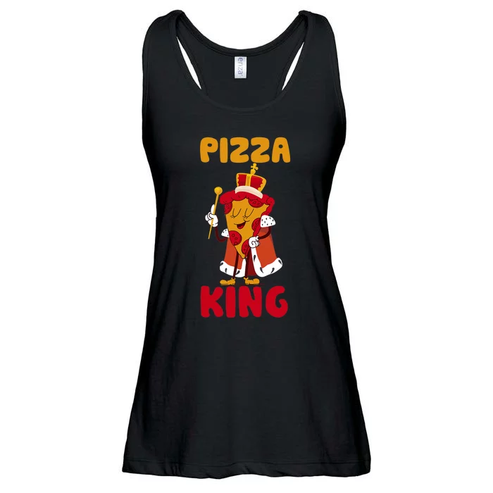 Pizza King, Pizza Lover Tee, Cute Pizza Ladies Essential Flowy Tank