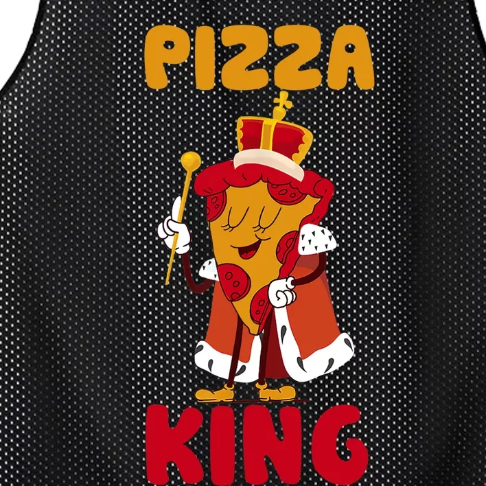 Pizza King, Pizza Lover Tee, Cute Pizza Mesh Reversible Basketball Jersey Tank