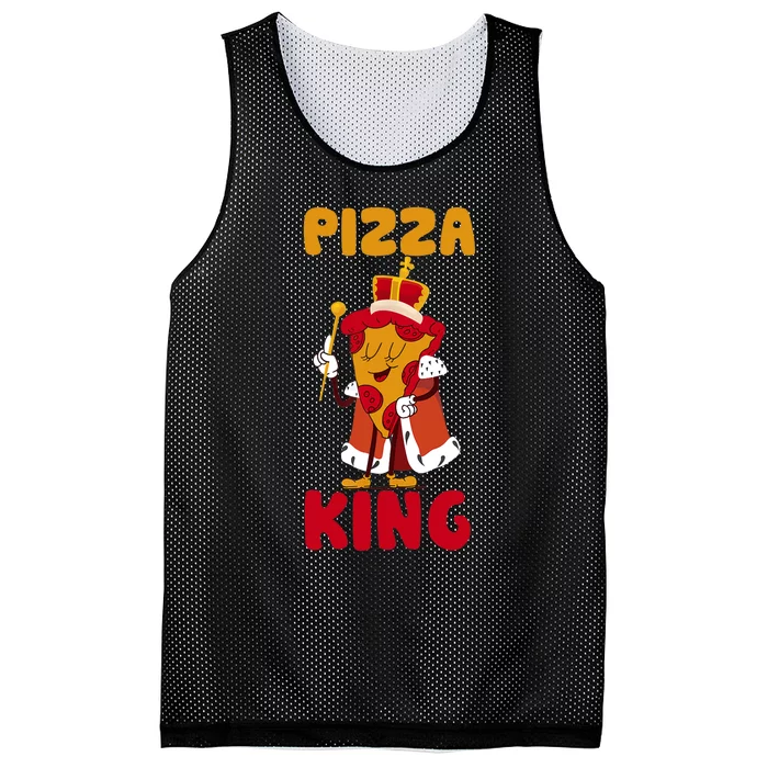 Pizza King, Pizza Lover Tee, Cute Pizza Mesh Reversible Basketball Jersey Tank