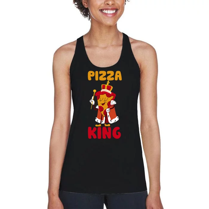 Pizza King, Pizza Lover Tee, Cute Pizza Women's Racerback Tank