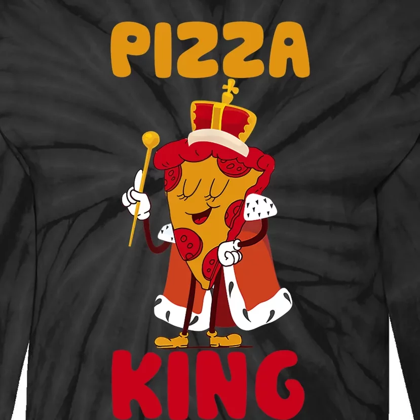 Pizza King, Pizza Lover Tee, Cute Pizza Tie-Dye Long Sleeve Shirt