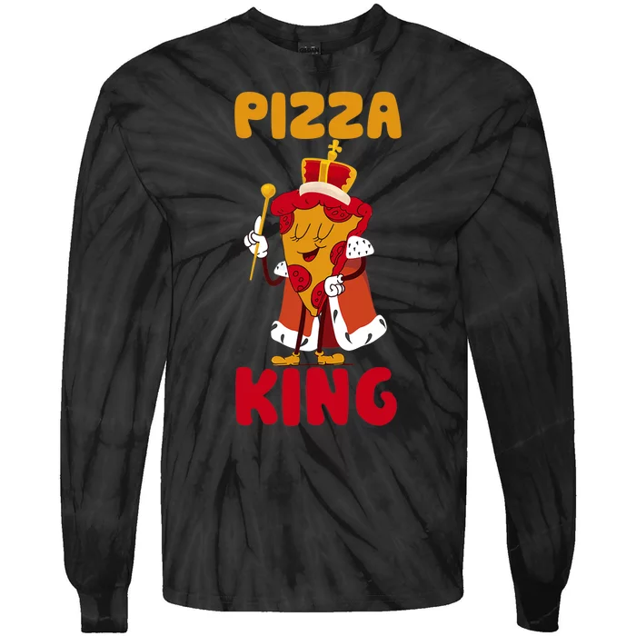 Pizza King, Pizza Lover Tee, Cute Pizza Tie-Dye Long Sleeve Shirt