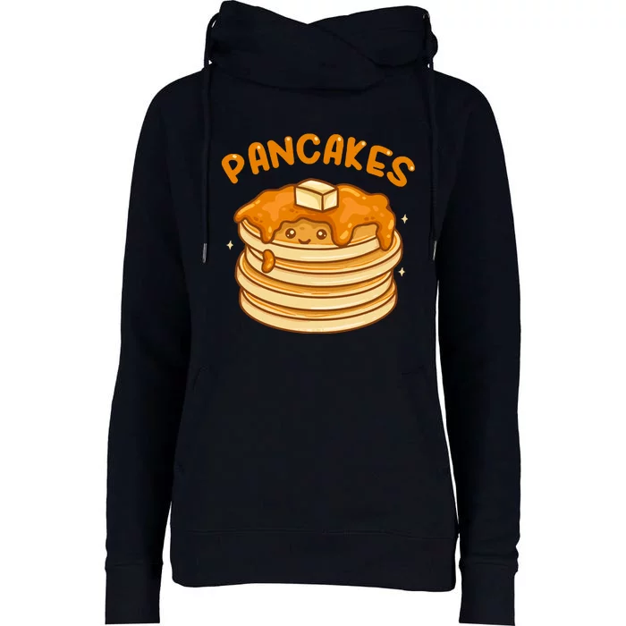 Pancakes Kawaii Womens Funnel Neck Pullover Hood