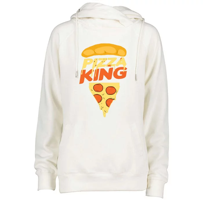 Pizza King Womens Funnel Neck Pullover Hood