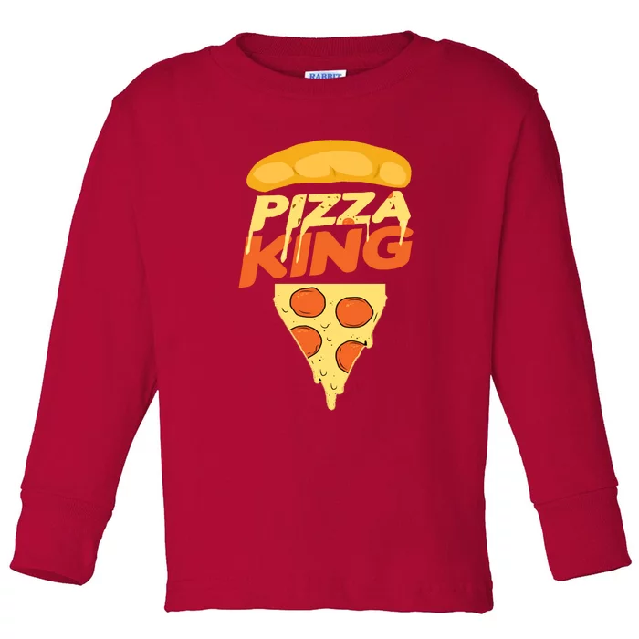 Pizza King Toddler Long Sleeve Shirt