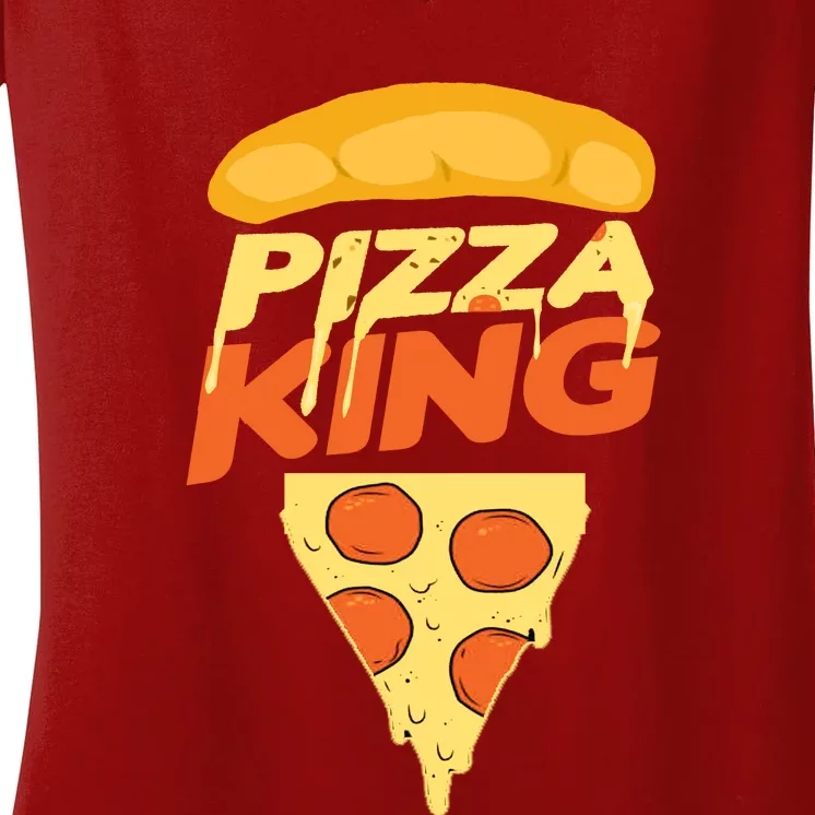 Pizza King Women's V-Neck T-Shirt