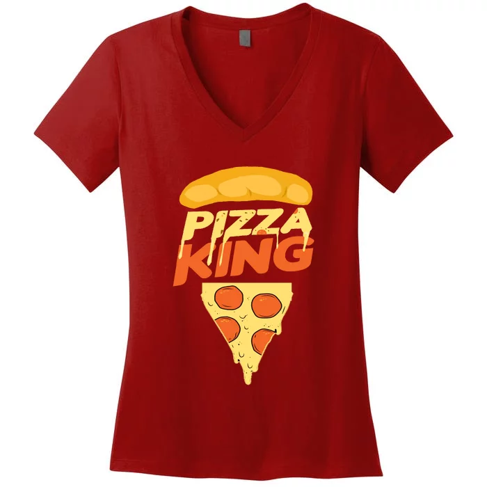 Pizza King Women's V-Neck T-Shirt