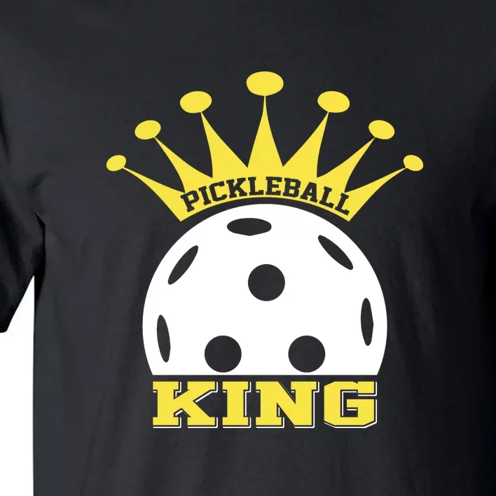 Pickleball King Paddles Player Gift Tall T-Shirt