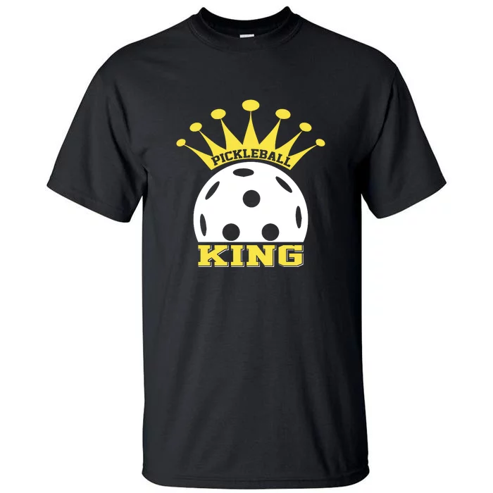 Pickleball King Paddles Player Gift Tall T-Shirt