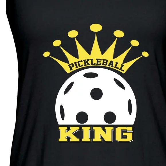 Pickleball King Paddles Player Gift Ladies Essential Flowy Tank