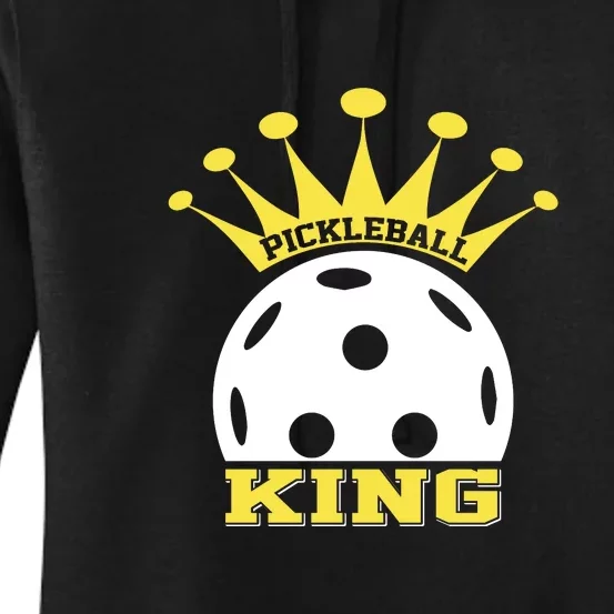 Pickleball King Paddles Player Gift Women's Pullover Hoodie