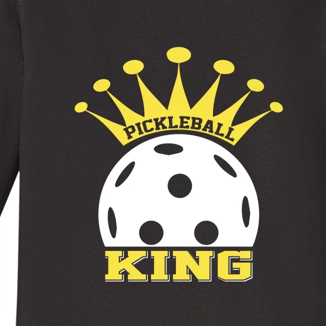 Pickleball King Paddles Player Gift Baby Long Sleeve Bodysuit