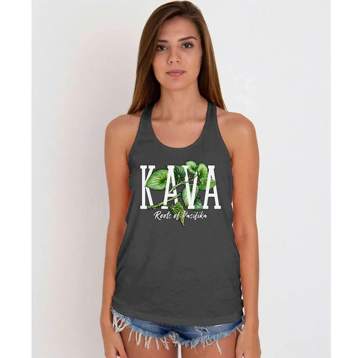 Pasifika Kava Roots Micronesian Melanesian Polynesian Women's Knotted Racerback Tank