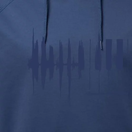 Piano Keys Sound Wave Keyboard Performance Fleece Hoodie