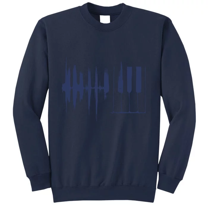 Piano Keys Sound Wave Keyboard Sweatshirt