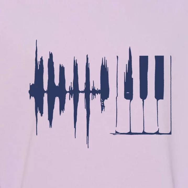 Piano Keys Sound Wave Keyboard Garment-Dyed Sweatshirt