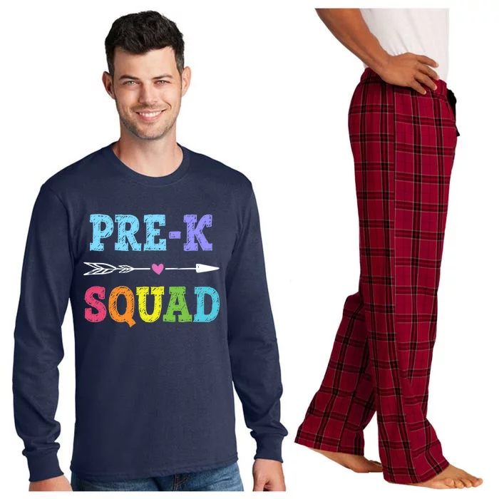 Pre K Squad Back To School Gift Preschool Teacher Long Sleeve Pajama Set