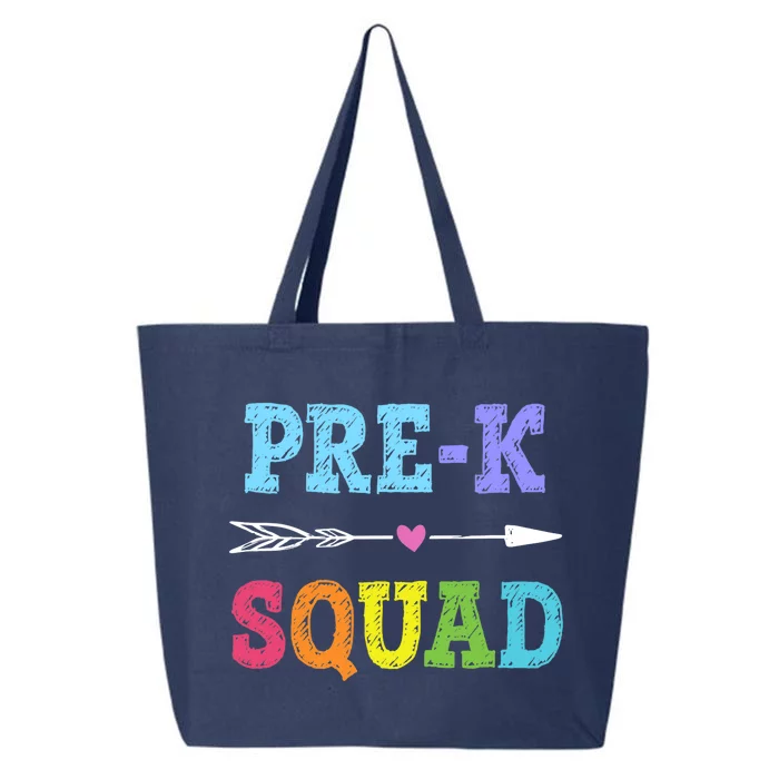 Pre K Squad Back To School Gift Preschool Teacher 25L Jumbo Tote