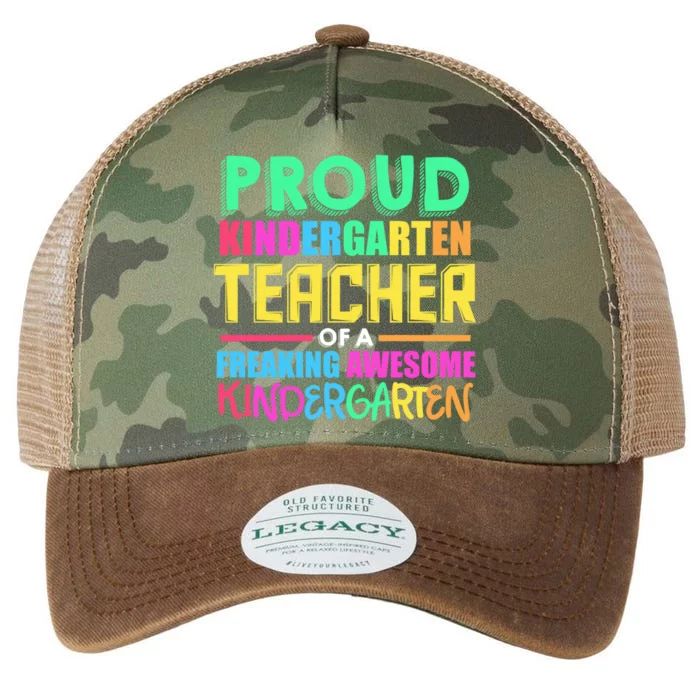 Proud Kindergarten Teacher Kindergarten Gift Legacy Tie Dye Trucker Hat