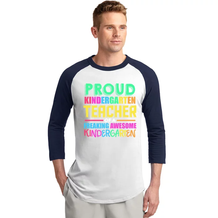 Proud Kindergarten Teacher Kindergarten Gift Baseball Sleeve Shirt