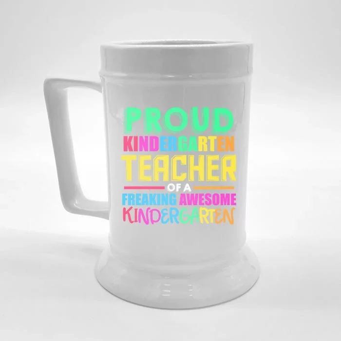 Proud Kindergarten Teacher Kindergarten Gift Front & Back Beer Stein