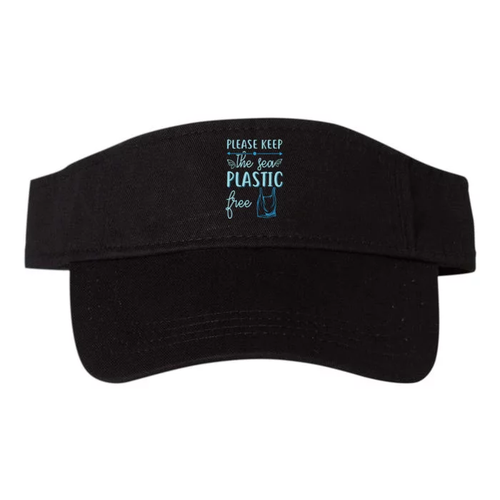 Please Keep The Sea Plastic Free Valucap Bio-Washed Visor