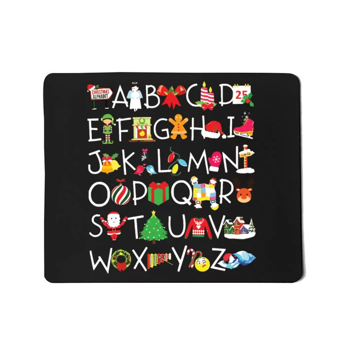 Prek Kindergarten Teachers Students Christmas Alphabet Mousepad