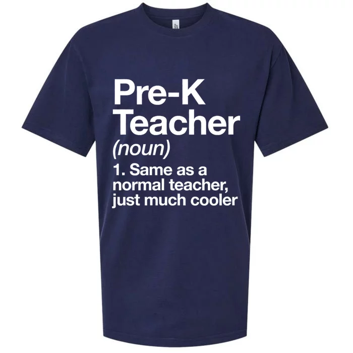 Pre K Teacher Definition Kindergarten Funny Back To School Sueded Cloud Jersey T-Shirt