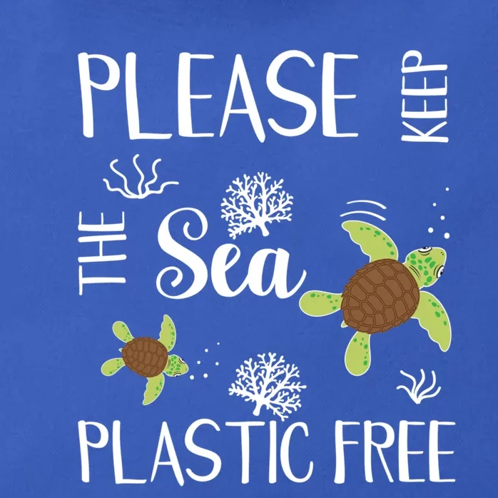 Please Keep The Sea Plastic Free Sea Turtles Great Gift Zip Tote Bag