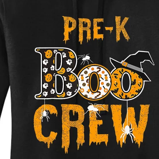 Pre K Teacher Boo Crew Halloween Pre K Teacher Women's Pullover Hoodie