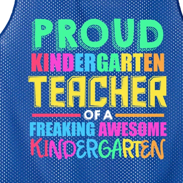 Proud Kindergarten Teacher Kindergarten Cute Gift Mesh Reversible Basketball Jersey Tank