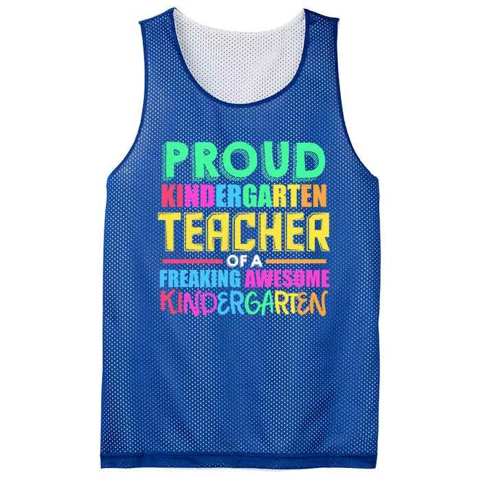 Proud Kindergarten Teacher Kindergarten Cute Gift Mesh Reversible Basketball Jersey Tank