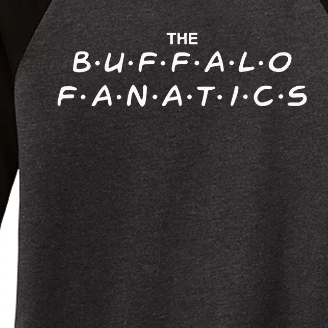 Pierre Kingpin The Buffalo Fanatics Women's Tri-Blend 3/4-Sleeve Raglan Shirt