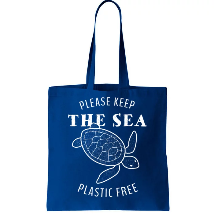 Please Keep The Sea Plastic Free Turtle Gift Tote Bag