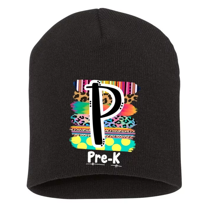 PreK Kindergarten Teachers Team 1st Day Of School Short Acrylic Beanie