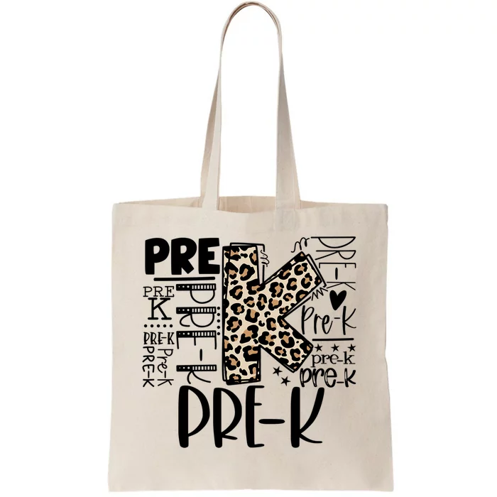 Pre K Typography Team Pre K Teacher Back To School Tote Bag