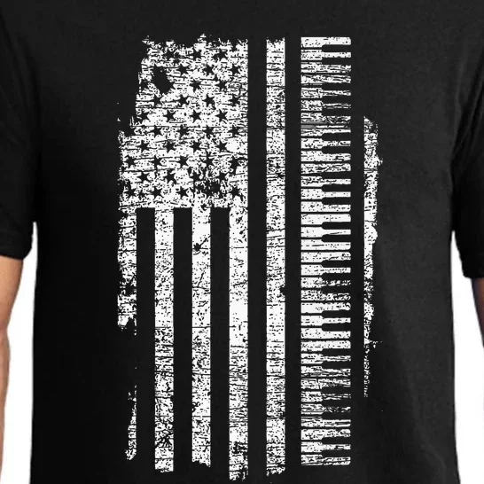 Piano Keyboard USA Flag Pianist Gifts Music Pajama Set