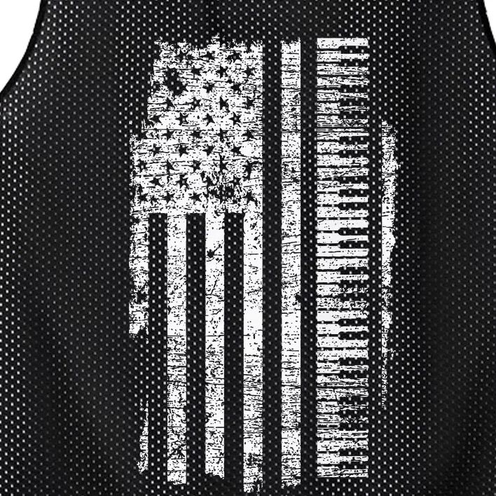 Piano Keyboard USA Flag Pianist Gifts Music Mesh Reversible Basketball Jersey Tank