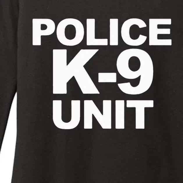 Police K9 Unit Front & Back Print Law Enforcement Police K9 Womens CVC Long Sleeve Shirt