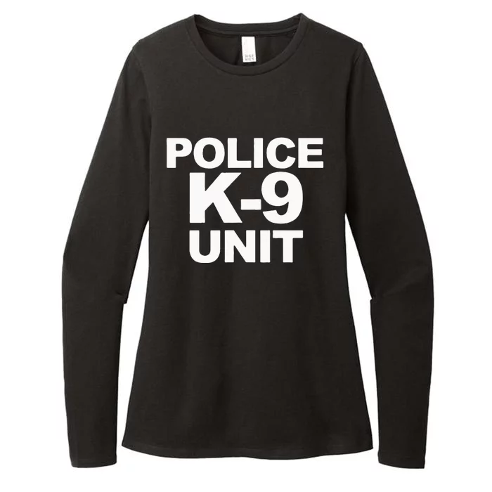 Police K9 Unit Front & Back Print Law Enforcement Police K9 Womens CVC Long Sleeve Shirt